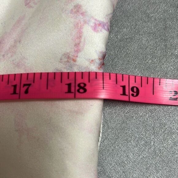 BCBG Maxazria Pink White Floral Satin Mini Dress Belted Pockets NWT 16 $348 MSRP - Picture 15 of 16